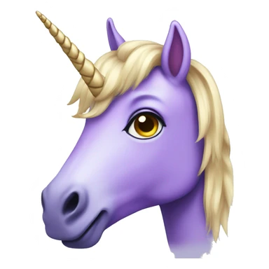 violet unicorn  sticker