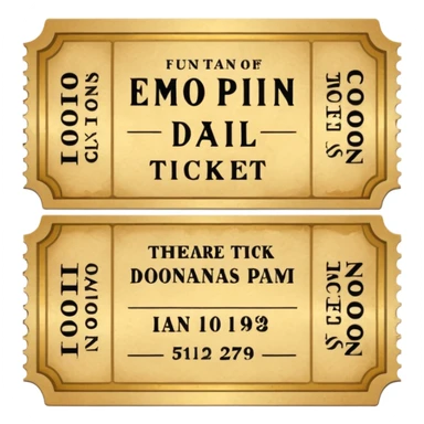 theatre ticket sticker