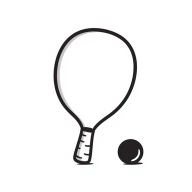 pickleball paddle and ball sticker