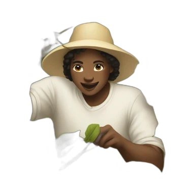 Black people picking cotton sticker