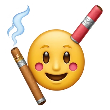 Pon este emoji  🫩 con un cigarro en la boca sticker