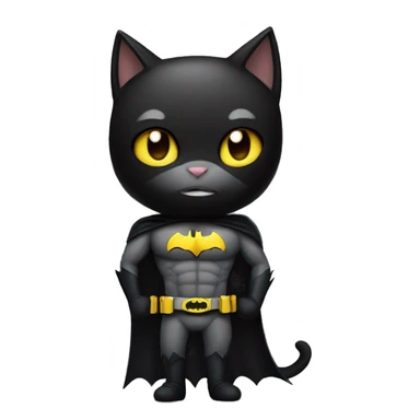 Cat dressed as Batman sticker