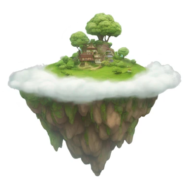 Floating island in the clouds sticker