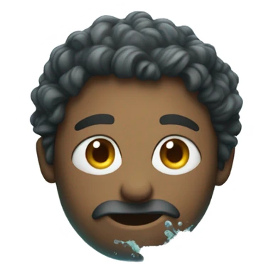 flushed face in the ocean sticker