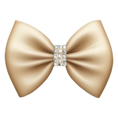 Beige bow with crystals sticker