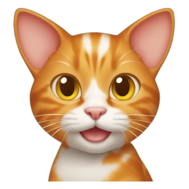Ginger cat holding a mouse sticker