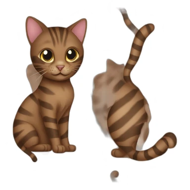 brown cat with dark brown stripes sticker