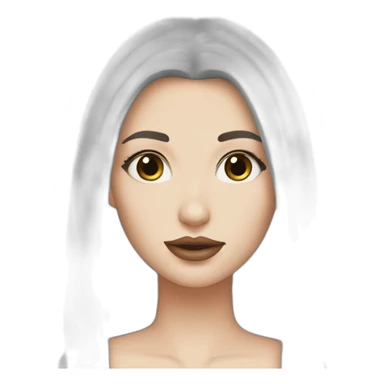 white-girl-blackhair-tinny-lips sticker