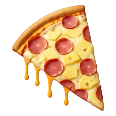 pizza Hawaiian slice (ham & pineapple) sticker