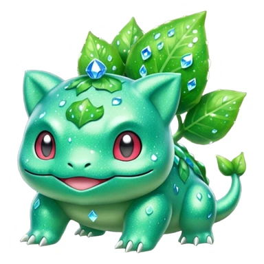 glitter pokemon bulbasaur sticker