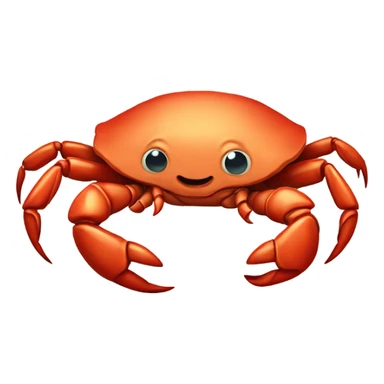 Crab with kissy face sticker