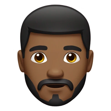 Boxer, black hair, black goatee sticker