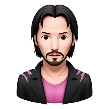 Keanu Reeves Neo Matrix pink sticker