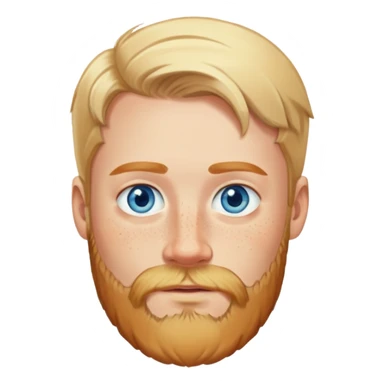 Norwegian Blonde Man with beard with blue eyes and freckles  sticker