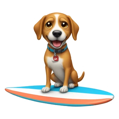 Surfing dog sticker