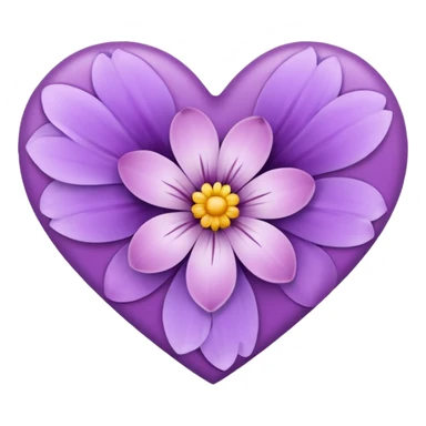 flower heart Lila sticker