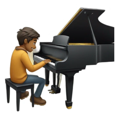Chat qui joue du piano sticker