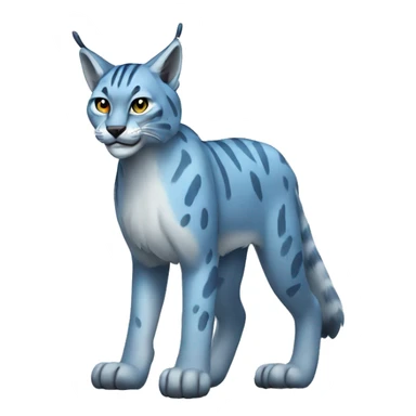 A blue lynx full body sticker
