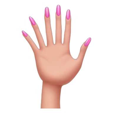 Pinky with long nail sticker