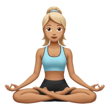 woman does yoga  sticker