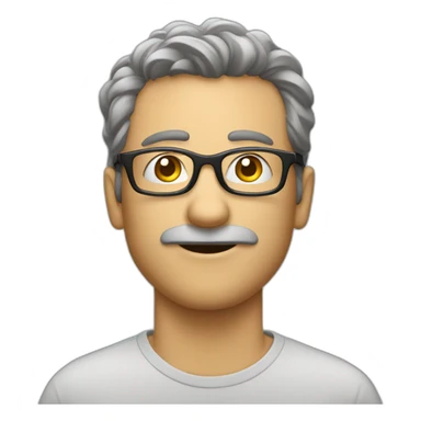 Mann mit Brille, wenig Haar sticker