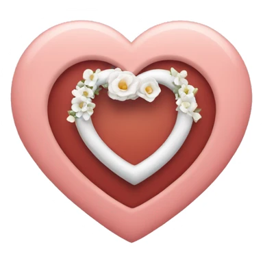 Heart with a wedding ring around it  sticker