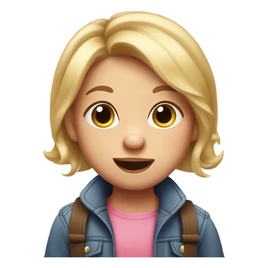 Girl with blonde hair but it’s a pig  sticker