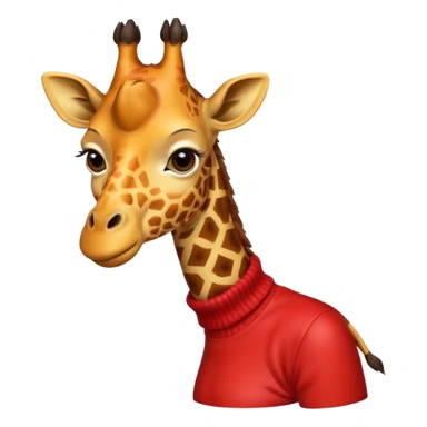 giraffe wearing red weater sticker