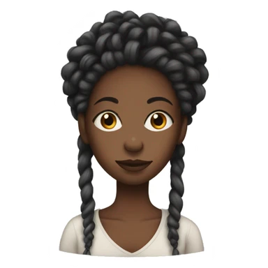 Black girl with locs rolling eyes  sticker