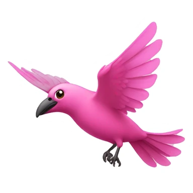 Pink bird flying  sticker