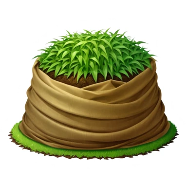 A mound of silage covered by plastic sheeting, but partially open so we can see it sticker