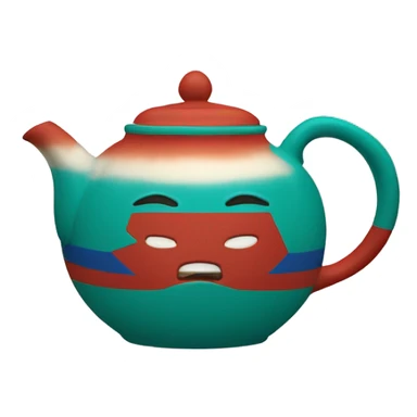 an indonesian abaco in the shape of a teapot sticker