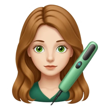 Clara Soccini , una ragazza di 26 anni con i capelli lunghi e ondulati e gli occhi verdi e piccoli a mandorla, i capelli sono a onde con la piastra sticker