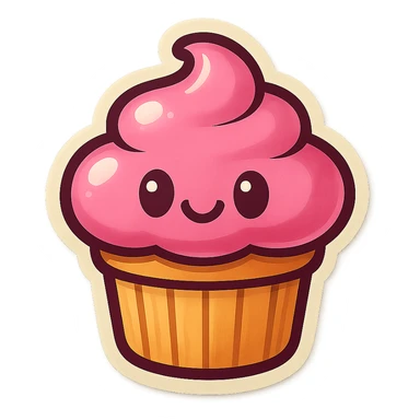 pink sticker, playful and cute, simple design sticker