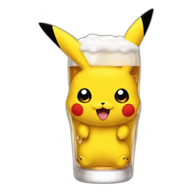 Pikachu drink à beer sticker