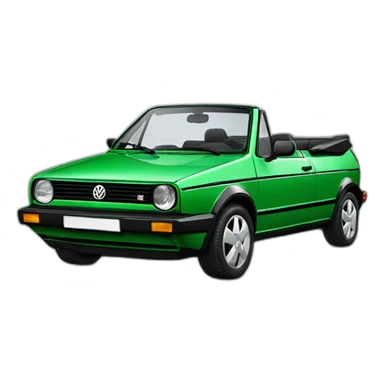 volkswagen golf 3 cabrio green sticker