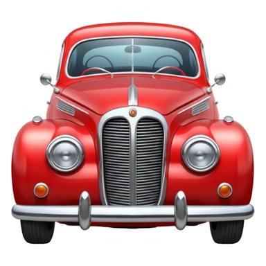 Illustrate a classic vintage car with chrome details & round headlights. sticker