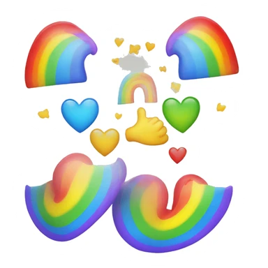 regenbogen herz sticker