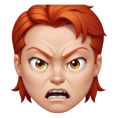 Angry redhead sticker