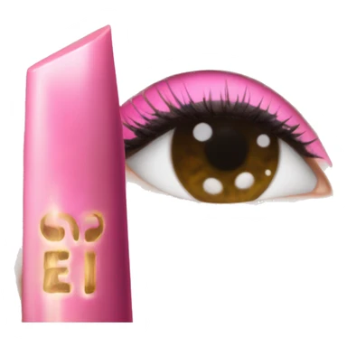 Eyelashes lipstick pink long nails hair sticker