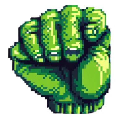 hulk green fist sticker
