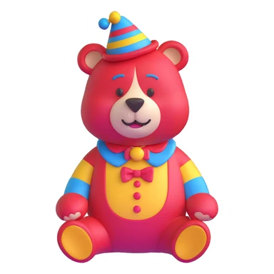 bear clown sticker