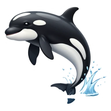 Make an orca swimming powerfully sticker