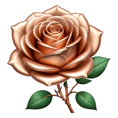 solid rose gold rose sticker