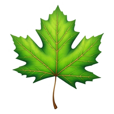 green maple leaf sticker