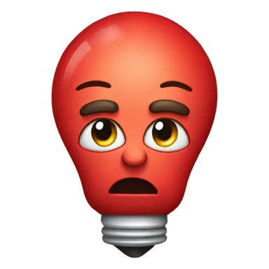 A red bulb disappointed sticker