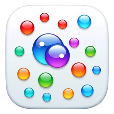 Mobile application icon with colorful app logo sticker