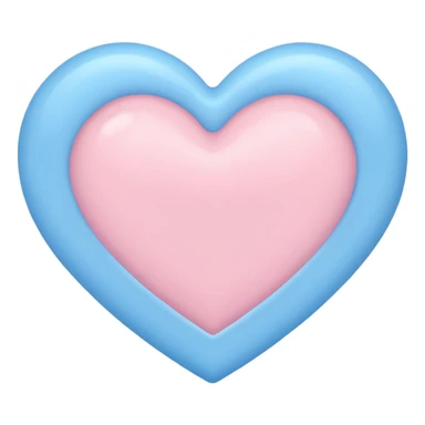 light pink and blue heary sticker