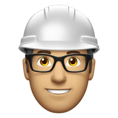Caucasian man wearing a safety helmet, safety glasses and earplugs sticker