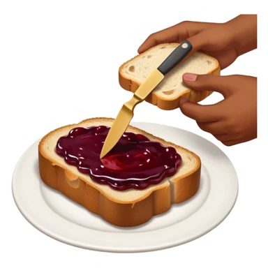 나이프로 식빵에 잼 바르기 sticker